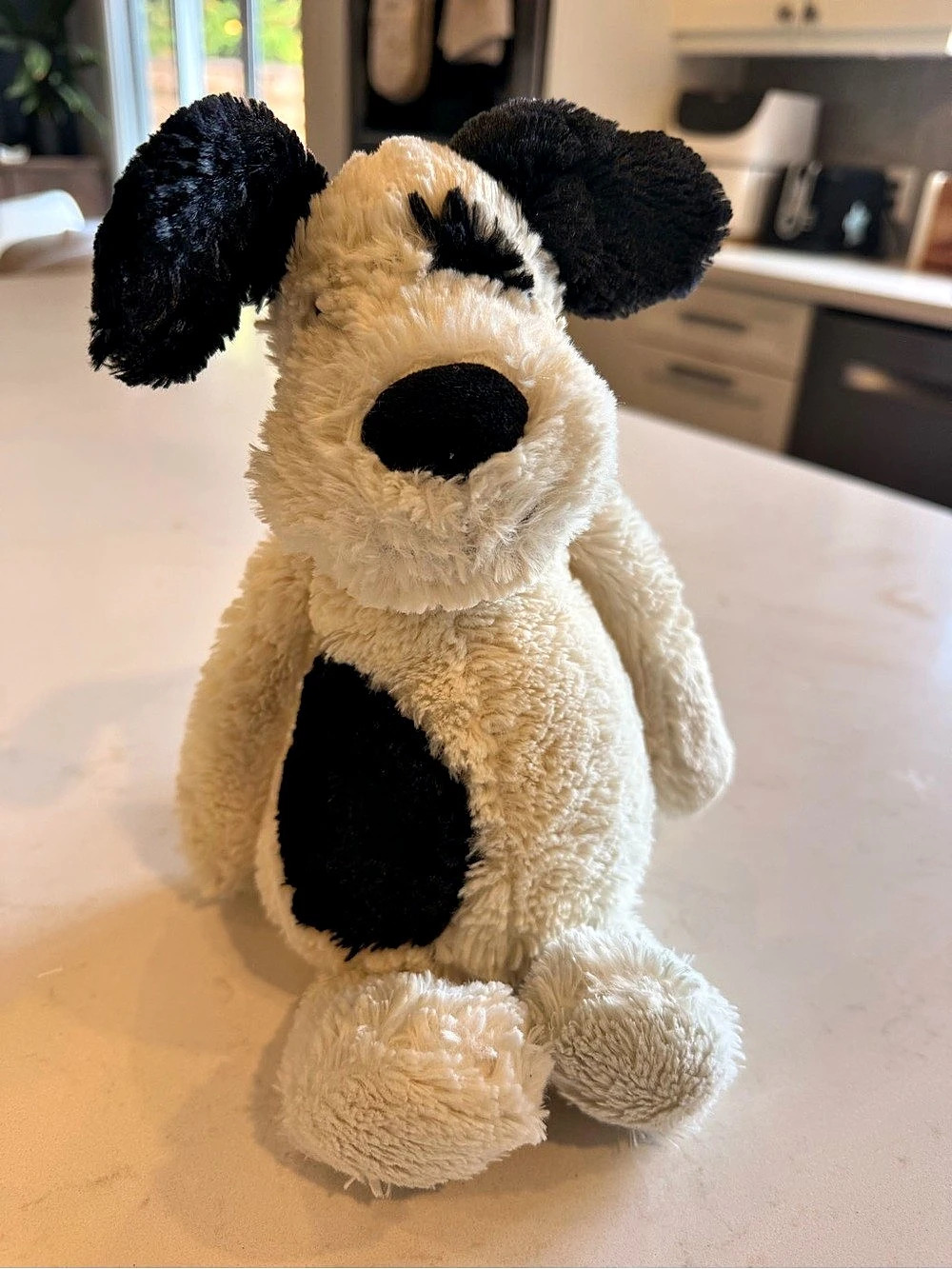 Jellycat Bashful Black & Cream Puppy Black & White Plush Dog